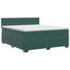 vidaXL Lit boxspring avec matelas Vert fonc&eacute; 160 x 200 cm Velours