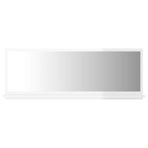vidaXL Miroir de salle de bain Blanc brillant 100x10,5x37 cm Agglom&eacute;r&eacute;