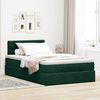 vidaXL Lit ottoman avec matelas et LED vert fonc&eacute; 90x200cm velours