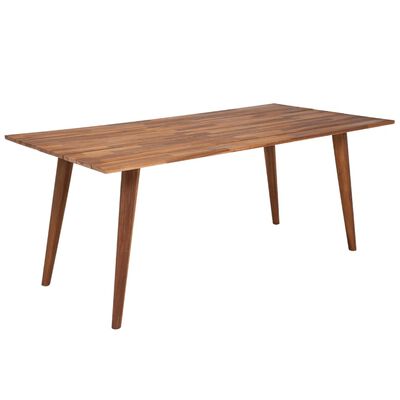 vidaXL Table de salle à manger en bois d'acacia massif marron