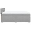 vidaXL Sommier &agrave; lattes de lit avec matelas Gris clair 140x190cm Tissu