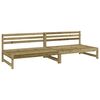 vidaXL Canap&eacute;s centraux de jardin 2 pcs 120x80 cm bois de pin impr&eacute;gn&eacute;