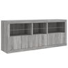 vidaXL Buffet avec lumières LED sonoma gris 162x37x67 cm