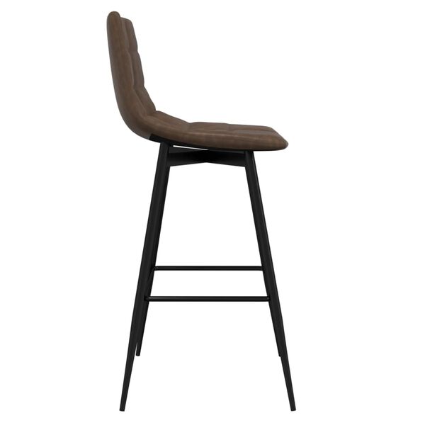 vidaXL Tabouret de bar Marron fonc&eacute; Similicuir