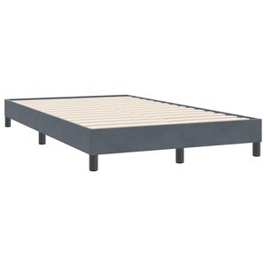 vidaXL Cadre de lit sans matelas gris fonc&eacute; 120x220 cm velours