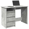 vidaXL Bureau gris béton 102x50x75 cm bois d'ingénierie