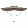 vidaXL Parasol Taupe 352 x 251 x 265 cm Polyester et Aluminium
