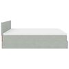 vidaXL Cadre de lit ottoman avec matelas gris clair 200x200 cm velours