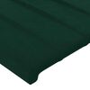 vidaXL T&ecirc;tes de lit Vert fonc&eacute; 160x5x78/88 cm Velours