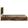 vidaXL Lit de Rangement Ch&ecirc;ne fum&eacute; 160 x 200 cm Bois d'ing&eacute;nierie