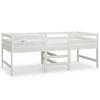 vidaXL Lit mi-haut Blanc Bois massif de pin 90x200 cm