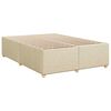 vidaXL Sommier &agrave; lattes de lit avec matelas Cr&egrave;me 140x190 cm Tissu