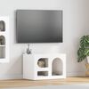 vidaXL Meuble TV Blanc brillant 60 x 35 x 40 cm Bois d'ing&eacute;nierie