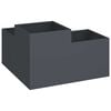 vidaXL Cache-pot de jardin Anthracite 100 x 100 x 48 cm Acier