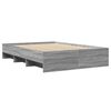 vidaXL Cadre de lit sans matelas sonoma gris 120x200cm bois ing&eacute;nierie
