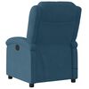 vidaXL Fauteuil inclinable de massage bleu velours
