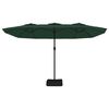 vidaXL Parasol à double tête vert 449x265 cm