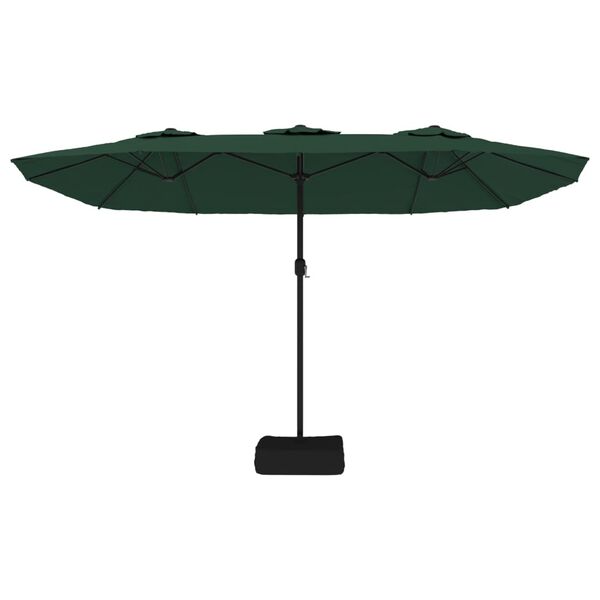 vidaXL Parasol à double tête vert 449x265 cm