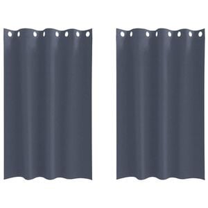 vidaXL Rideaux occultants avec anneaux 2 pc Anthracite 175 x 140 cm