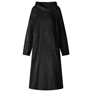 vidaXL Sweat &agrave; capuche couverture Noir l Flanelle