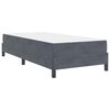 vidaXL Lit &agrave; ressorts avec matelas Gris fonc&eacute; 100 x 200 cm tissu