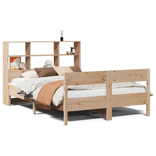 vidaXL Lit biblioth&egrave;que sans matelas 160x200 cm bois massif de pin