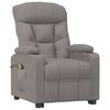 vidaXL Fauteuil de massage Taupe Tissu