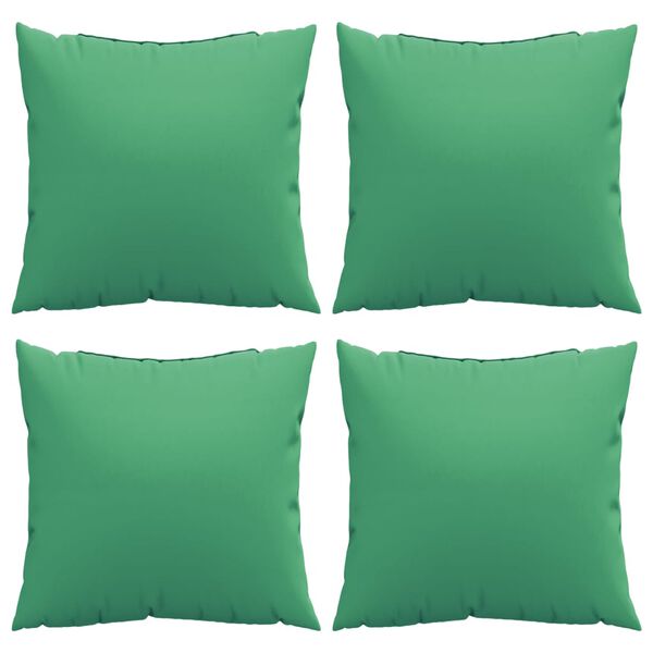 vidaXL Coussins d&eacute;coratifs lot de 4 vert 40x40 cm tissu