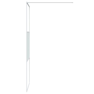 vidaXL Paroi de douche Blanc 80x195 cm Verre ESG transparent