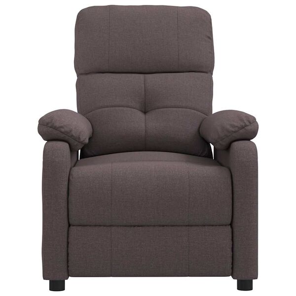 vidaXL Fauteuil de massage Marron foncé Tissu