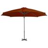 vidaXL Parasol de jardin en porte-à-faux avec mât en aluminium