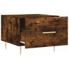 vidaXL Tables basses 2 pcs chêne fumé 50x50x40 cm bois d'ingénierie
