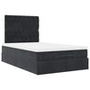 vidaXL Cadre de lit ottoman avec matelas noir 120x190 cm velours
