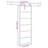vidaXL Porte coulissante kit de quincaillerie noir 76x205 cm verre ESG