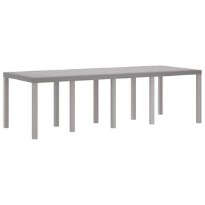 vidaXL Table de jardin pour repas Gris clair 250 x 100 x 73 cm