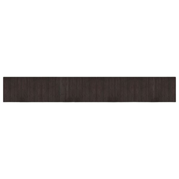 vidaXL Tapis rectangulaire marron foncé 60x400 cm bambou