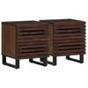 vidaXL Tables de chevet 2 pcs 40x34x46 cm bois de manguier massif