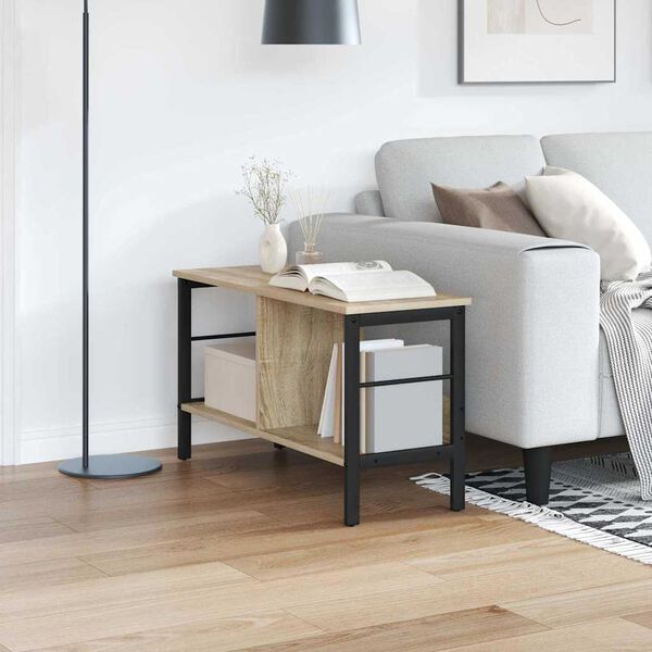 vidaXL &Eacute;tag&egrave;re Ch&ecirc;ne Sonoma 82 x 32 x 47 cm Bois d'ing&eacute;nierie