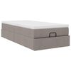 vidaXL Cadre de lit ottoman avec matelas taupe 90x190 cm tissu