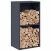 vidaXL Portant de bois chauffage anthracite 40x30x75 cm