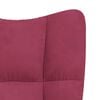 vidaXL Chaise de relaxation avec repose-pied Rouge bordeaux Velours
