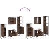 vidaXL Ensemble d'armoires de salle de bain 4 pcs ch&ecirc;ne marron