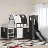 vidaXL Lit mezzanine pour enfants Blanc et Noir 107 x 200 cm M&eacute;tал