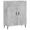 vidaXL Buffet haut Gris b&eacute;ton 69,5x34x180 cm Bois d'ing&eacute;nierie
