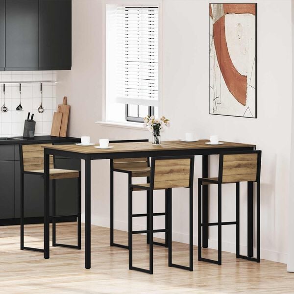 vidaXL Table de salle &agrave; manger / Table de repas Bois d'ing&eacute;nierie