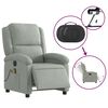 vidaXL Fauteuil inclinable électrique de massage gris clair velours