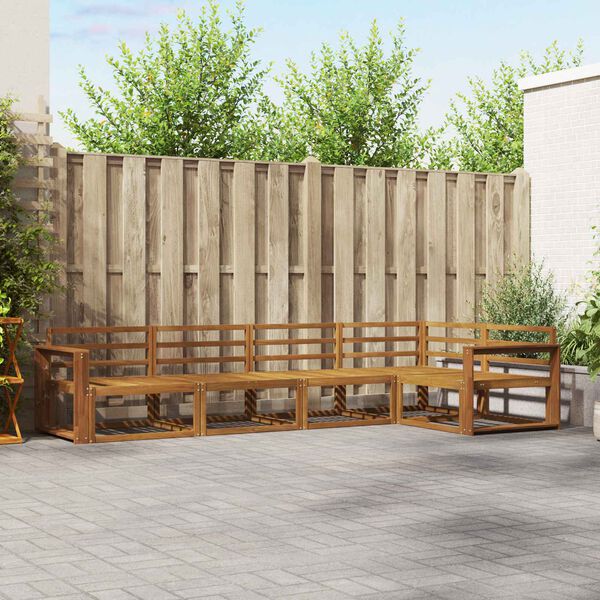 vidaXL Ensemble de canap&eacute;s d'ext&eacute;rieur 5 pcs Naturel