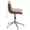 vidaXL Chaise pivotante de bureau Marron Tissu