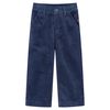 Pantalons pour enfants velours c&ocirc;tel&eacute; bleu marine 128