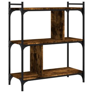 vidaXL Biblioth&egrave;que 3 niveaux ch&ecirc;ne fum&eacute; 76x32x88 cm bois d'ing&eacute;nierie